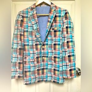 IZOD United Colors of Benetton Plaid Blazer, Gender Neutral, Preppy, Queer Woman
